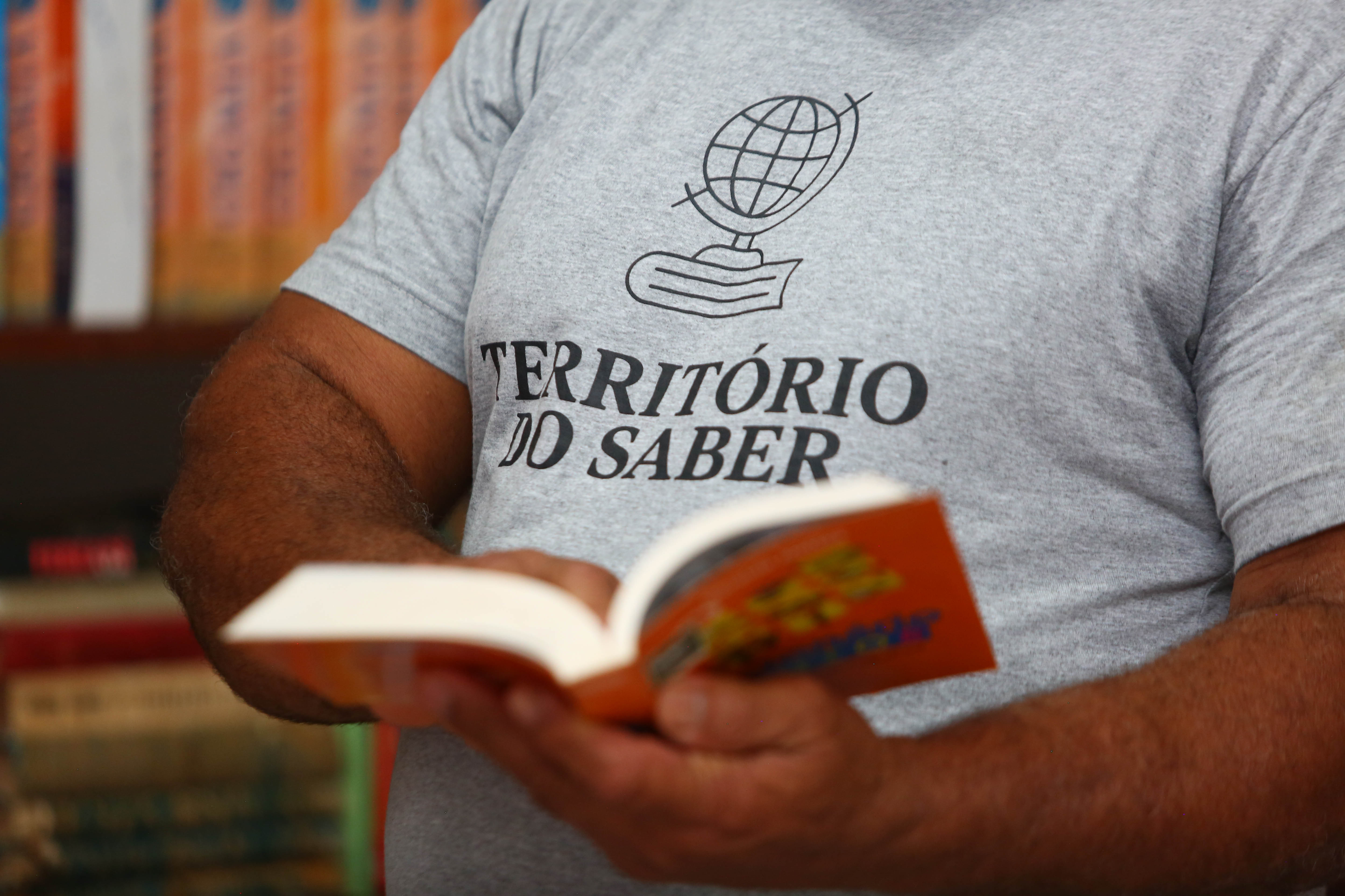 a person holding a book