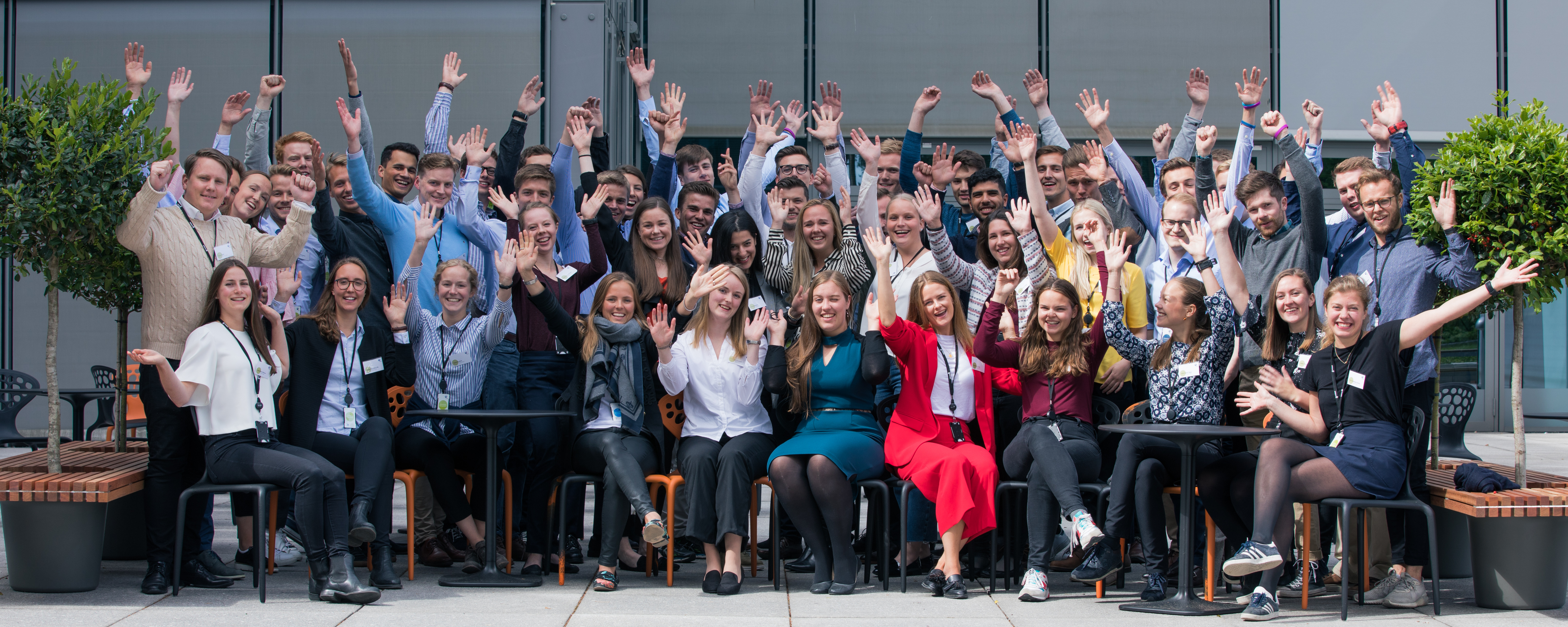 Gruppe von Praktikanten