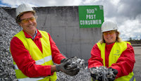 operator at St. Peter recycling plant in Dormagen, Germany.