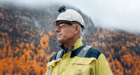 a man wearing a hard hat