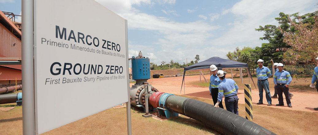 The pipeline at the Paragominas mine. (Photo: Hydro)