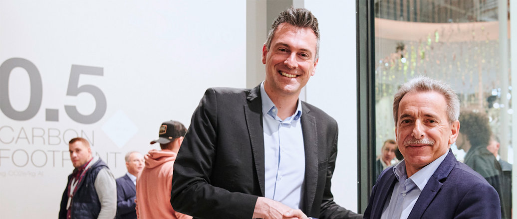 Two men posing for a picture