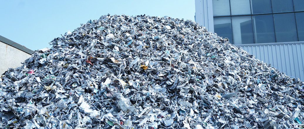 a large pile of trash