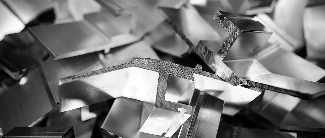 a close-up of aluminium