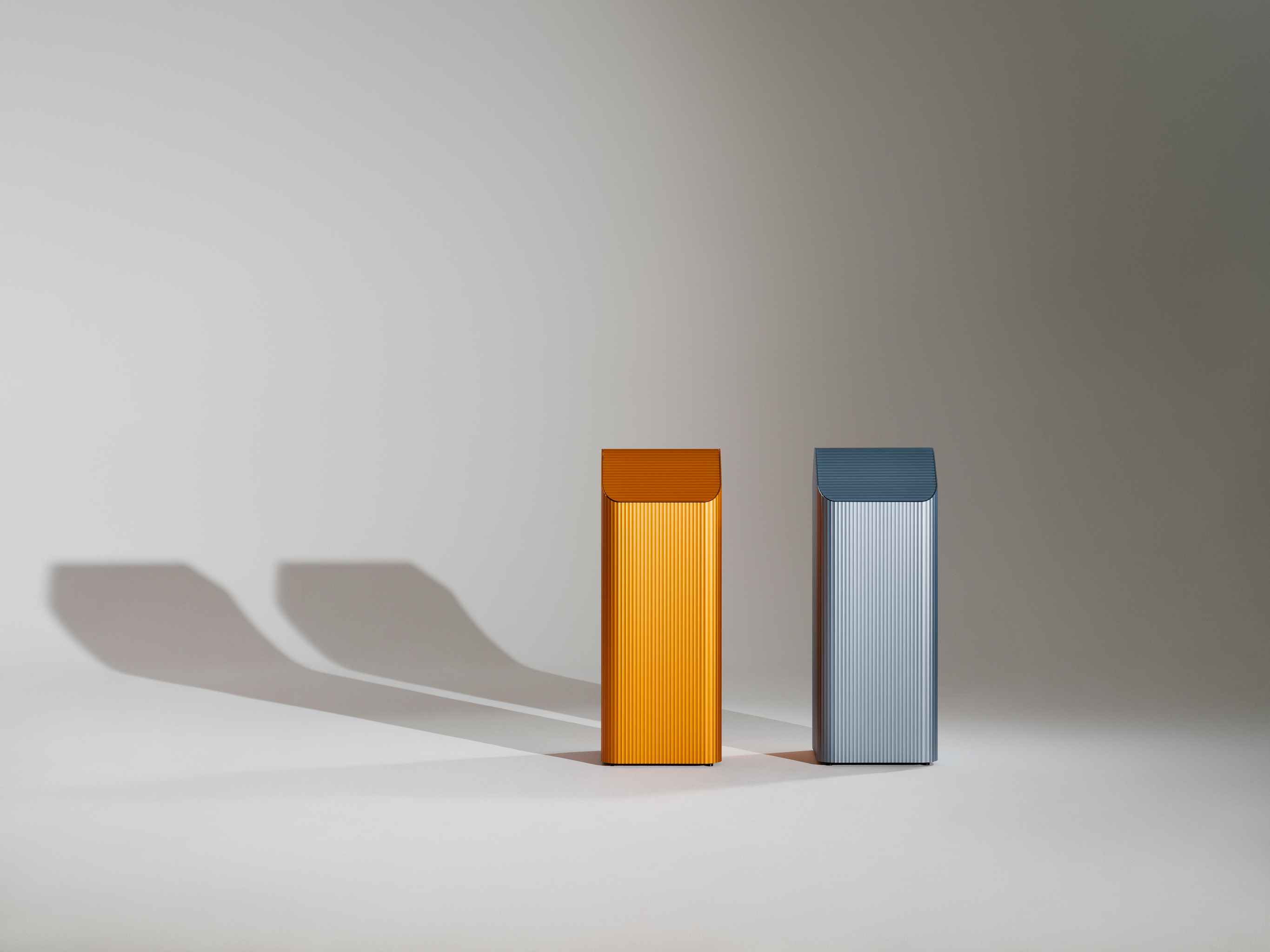 Recycling bins made of aluminium for Milan Design Week 