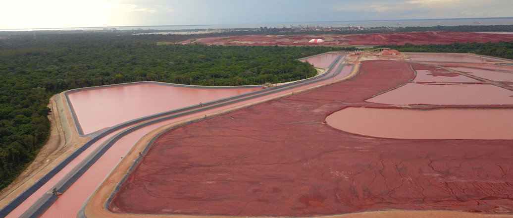 Bauxite residue disposal area in Brazil