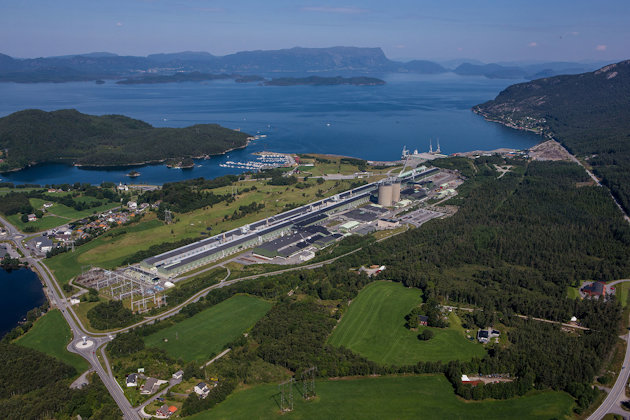 Husnes aluminium plant in Norway
