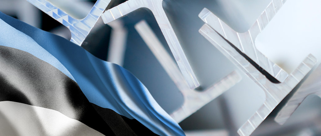 Estonian flag and extruded profiles