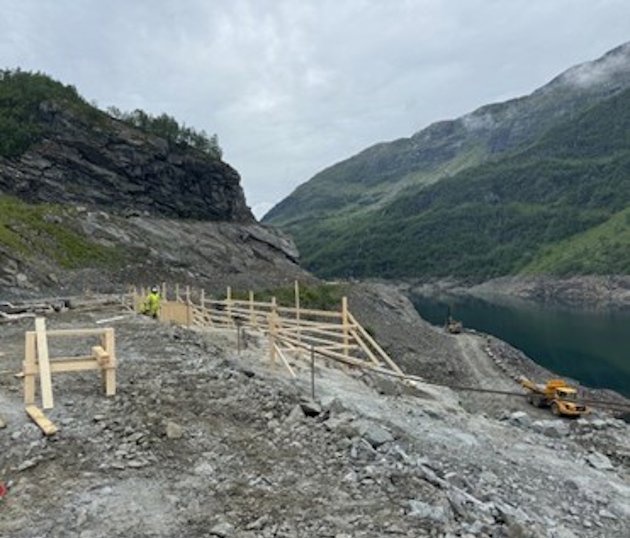 Mining vehicles in Roldal-Suldal, Norway