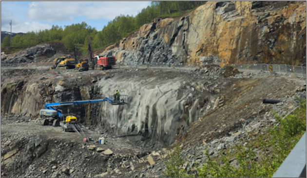 construction vehicles at a construction site