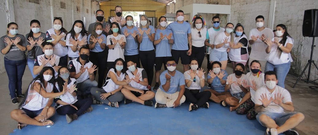 a group of people posing for a photo