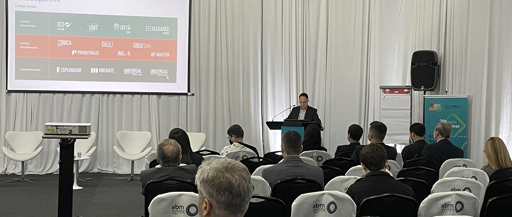 a person giving a presentation to an audience