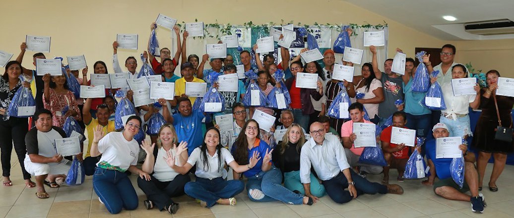 a group of people posing for a photo