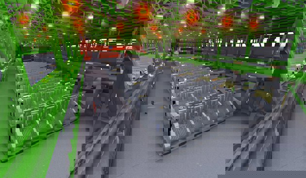 computer illustration of the new production floor